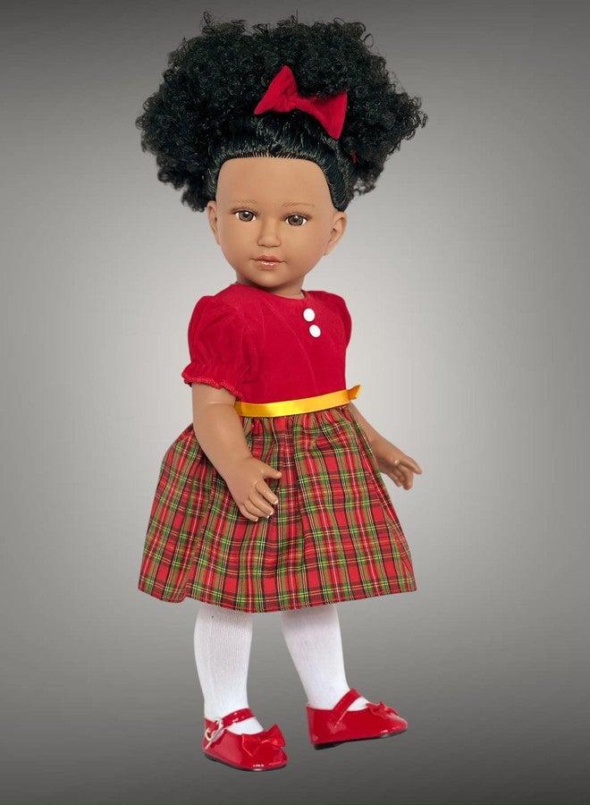 MBD 18 Inch Doll Clothes- Red Holiday Dress with Matching Headband Fits 18 Inch Dolls - Image 1